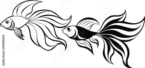 Angel fish vector illustration 