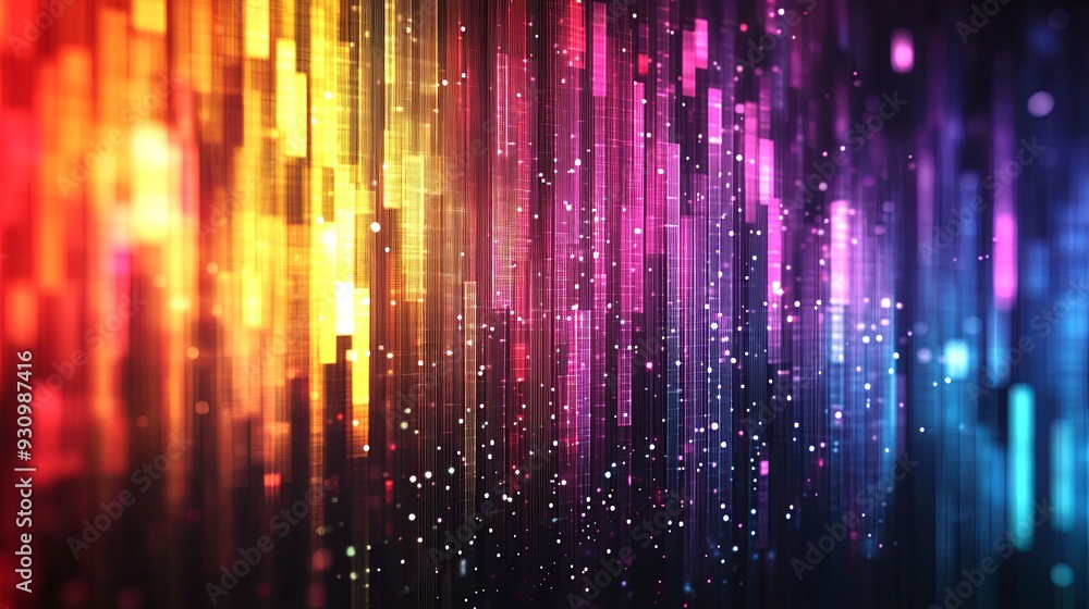 Glitchy Pixelated Rainbow. Digital abstract background concept Glitchy Pixelated Rainbow. Digital abstract background concept