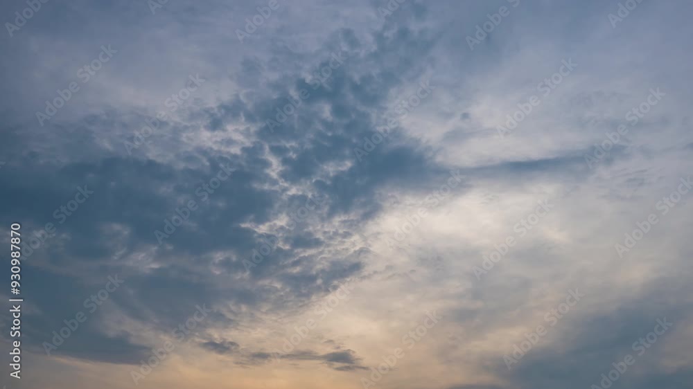 Twilight and dawn sky with cumulus cloud time lapse in an evening 4k footage. Twilight and dawn sky with cumulus cloud time lapse in an evening 4k footage.