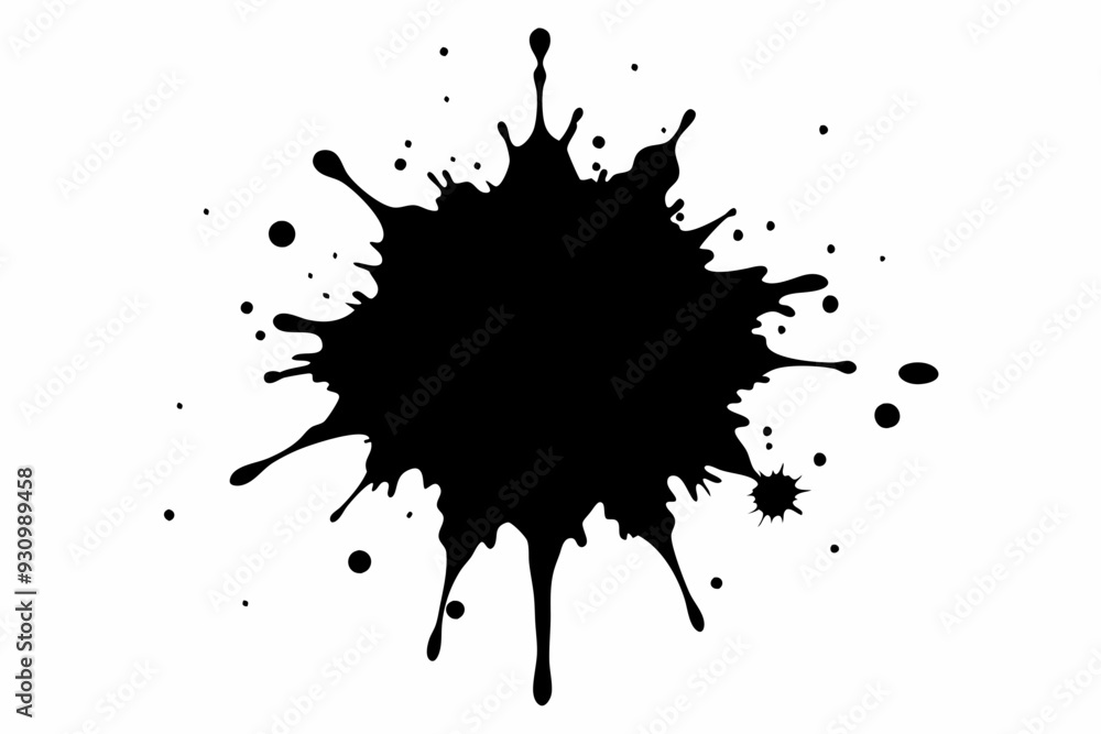 paint splatter, black paint splashes of vector illustration paint splatter, black paint splashes of vector illustration