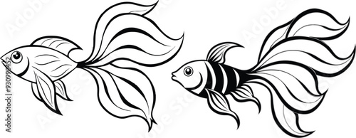 Angel fish vector illustration 
