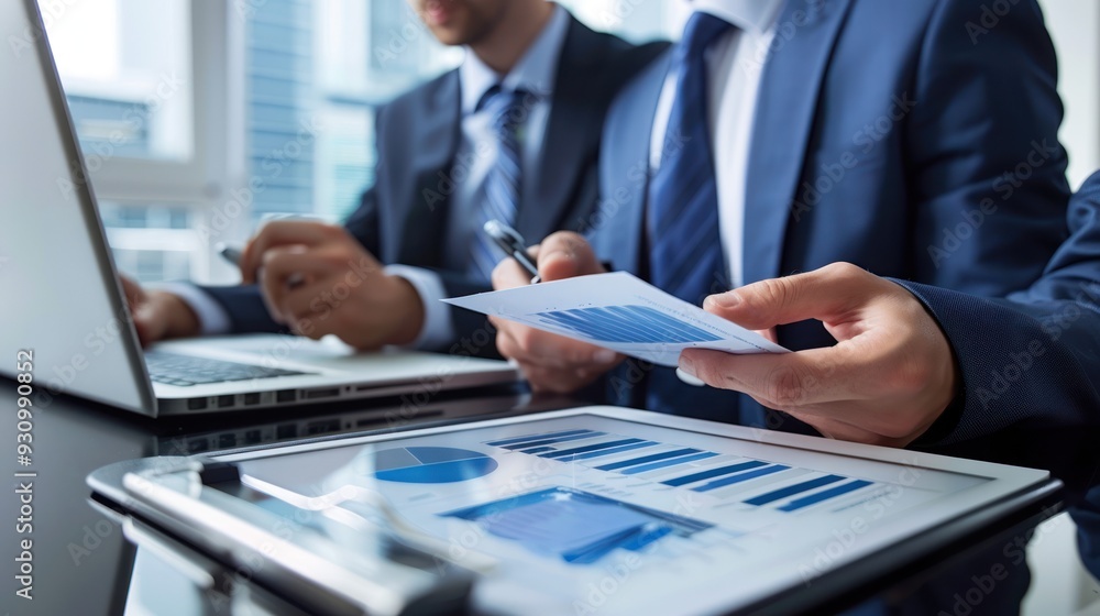 Fototapeta premium Business Professionals Analyzing Data