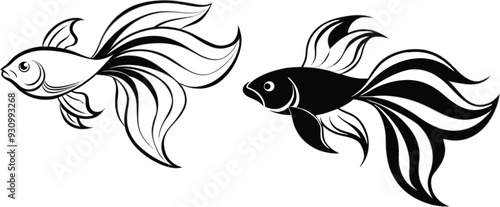 Angel fish vector illustration 