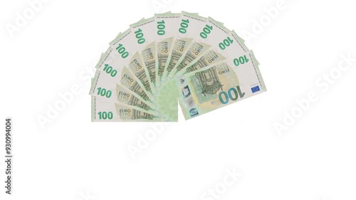 EURO CURRENCY NOTE Opening  in 360 Degree Circular Pattern