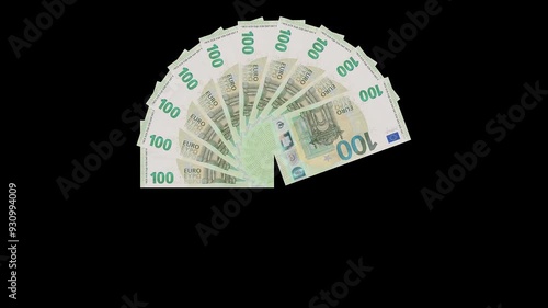 EURO CURRENCY NOTE Opening  in 360 Degree Circular Pattern