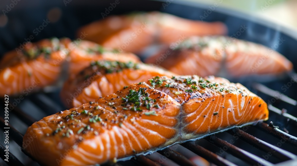 Grilled Salmon with Herbs and Spices Grilled Salmon with Herbs and Spices