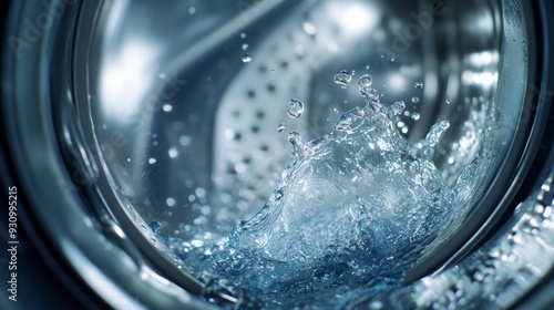 Water Splashing in a Washing Machine Drum