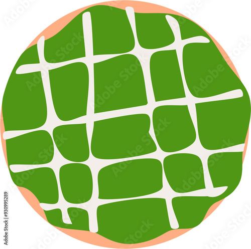 donuts covered in glaze and toppings. Vector format file. Editable file.