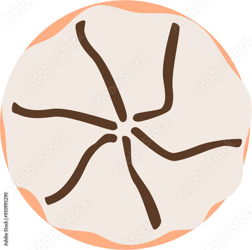 donuts covered in glaze and toppings. Vector format file. Editable file.