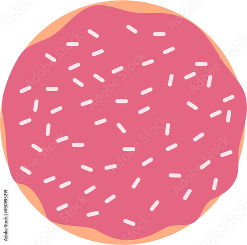 donuts covered in glaze and toppings. Vector format file. Editable file.