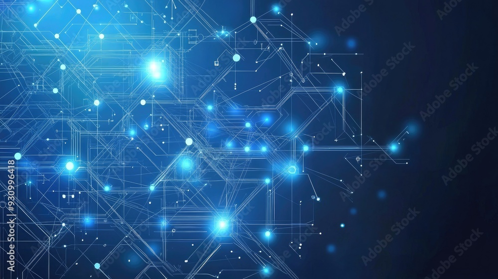 High tech technology geometric and connection system background High tech technology geometric and connection system background