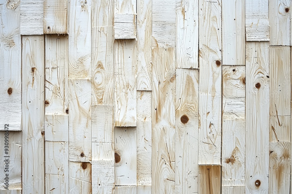 Fototapeta premium Abstract background of white plywood texture created with generative AI