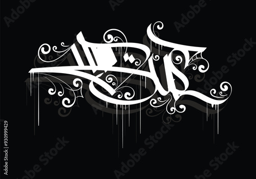 BUS graffiti tag style design