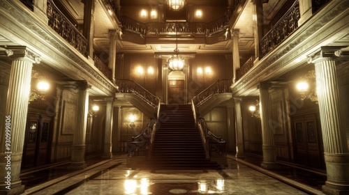 Wallpaper Mural Grand, ornate staircase in a luxurious mansion. Torontodigital.ca