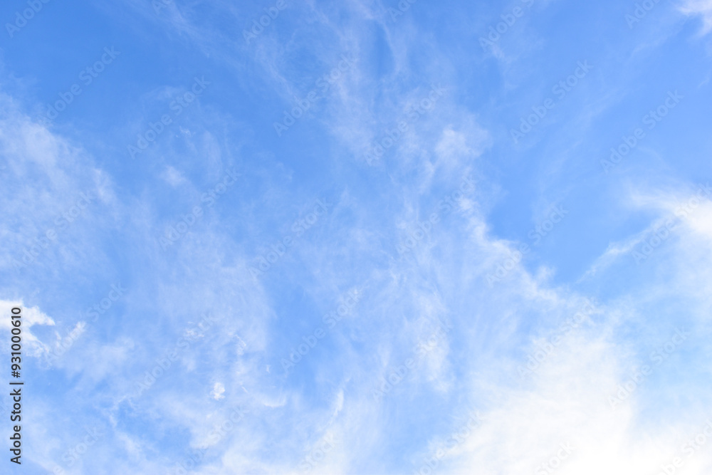 beautiful blue sky and white fluffy group of clouds with sunrise in the morning, natural background beautiful blue sky and white fluffy group of clouds with sunrise in the morning, natural background