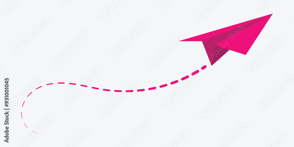 Paper plane with dotted line vector. Paper airplane, Travel symbol. Airplane track or route with dotted lines. Illustration of an airplane flying. vector illustration in eps 10. Paper plane with dotted line vector. Paper airplane, Travel symbol. Airplane track or route with dotted lines. Illustration of an airplane flying. vector illustration in eps 10.