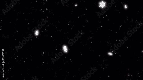 雪の結晶が降るアニメーション_透過背景
