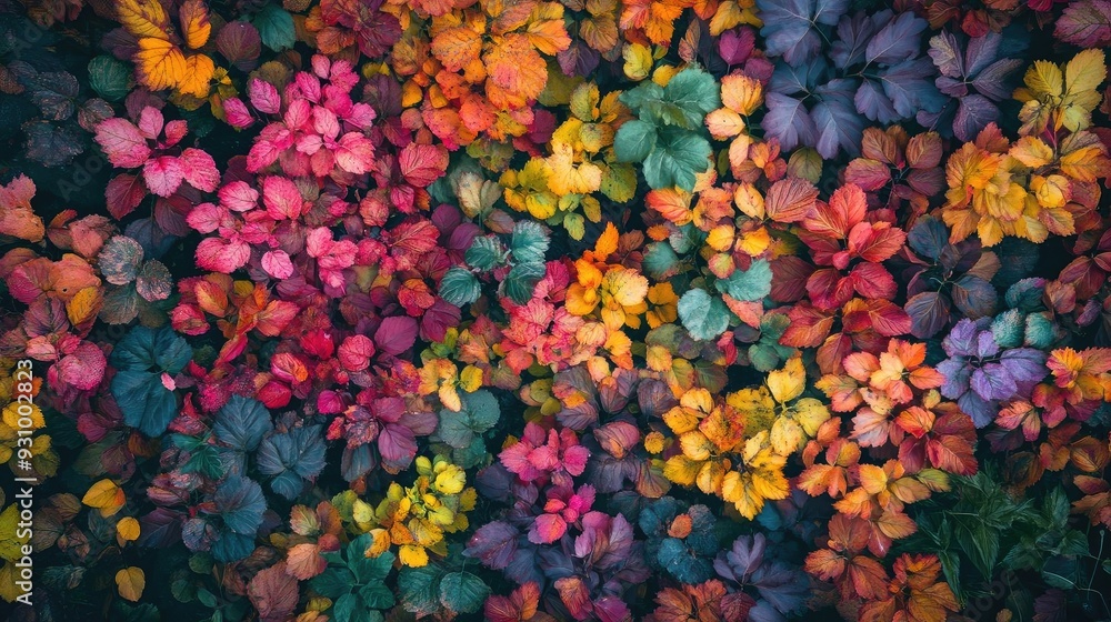 Vibrant foliage showcasing a stunning array of colors, perfect for nature lovers and artistic designs. Vibrant foliage showcasing a stunning array of colors, perfect for nature lovers and artistic designs.