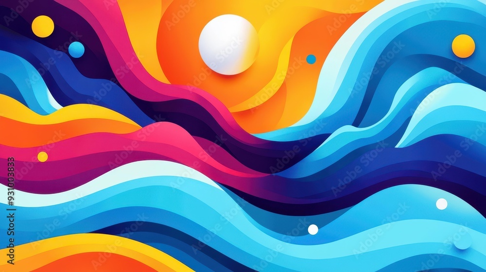 Obraz premium A vibrant, futuristic backdrop that fuses color with modern design, perfect for fashion enthusiasts and trendsetters.