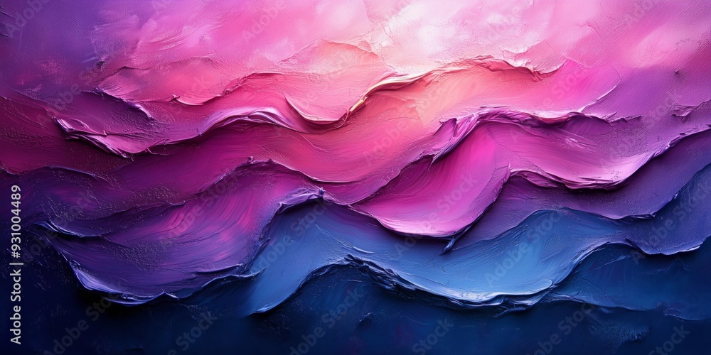 Obraz premium High-Detail Oil Paint Strokes in Bold Colors, generative ai