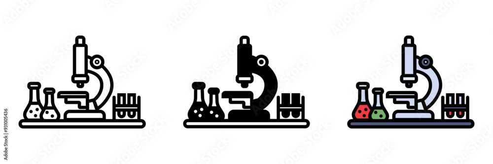 Science Lab Icon, A specialized room in schools or universities equipped with scientific instruments and materials for conducting experiments and research. Science Lab Icon, A specialized room in schools or universities equipped with scientific instruments and materials for conducting experiments and research.