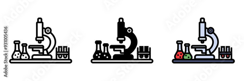 Science Lab Icon, A specialized room in schools or universities equipped with scientific instruments and materials for conducting experiments and research.