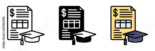 Tuition Icon, the fee charged by educational institutions for instruction, typically paid by students or their families each academic term.