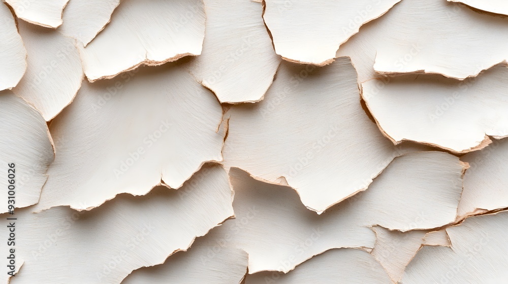 Textured image of paperbark tree, showcasing delicate beige layers of bark peeling, natural patterns and rough textures Textured image of paperbark tree, showcasing delicate beige layers of bark peeling, natural patterns and rough textures