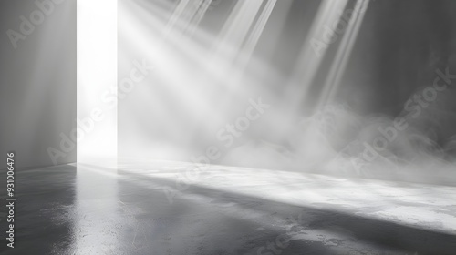 Ethereal Haze on Isolated White Background with Dramatic Lighting