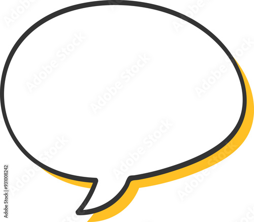 Speech bubble, thought balloon icon illustration.