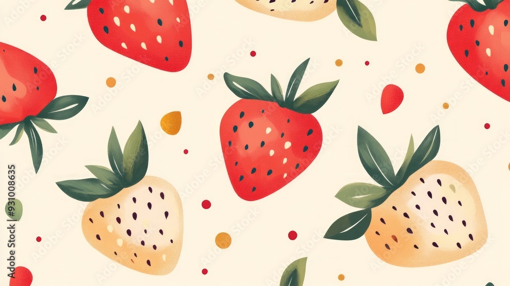 cute seamless pattern of strawberry cute seamless pattern of strawberry