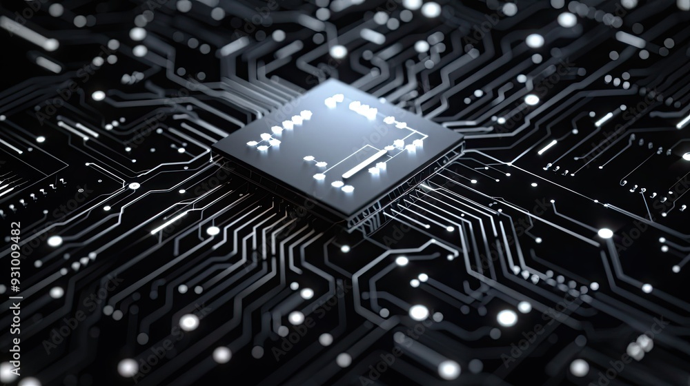 Circuit Board with Microchip Circuit Board with Microchip