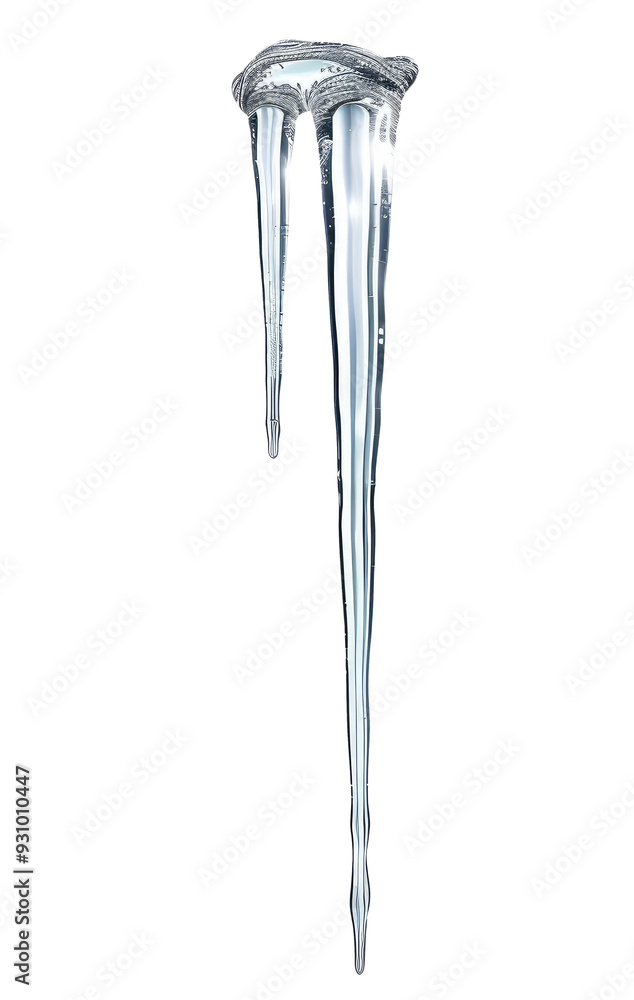 Icicle isolated on transparent background Icicle isolated on transparent background