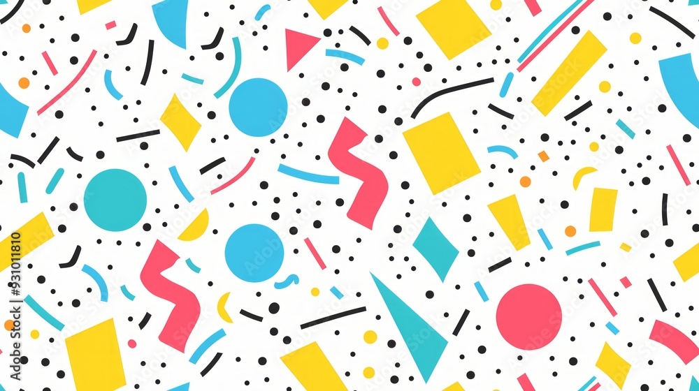 cute seamless pattern of memphis style cute seamless pattern of memphis style