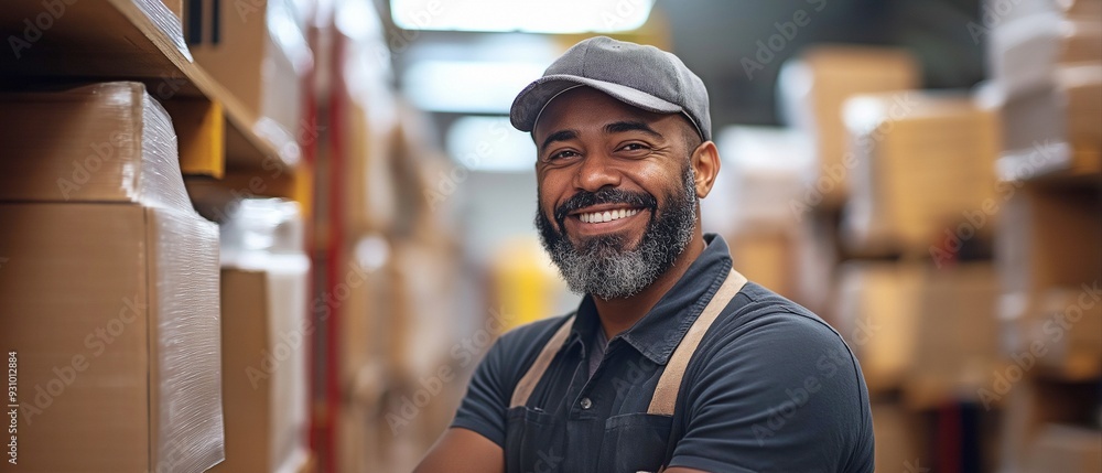 images of a cheerful warehouse workers in a well-organized storage facility, surrounded by stacks of boxes. images of a cheerful warehouse workers in a well-organized storage facility, surrounded by stacks of boxes.