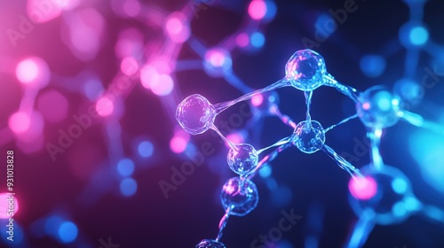 Science abstract collagen molecule structure