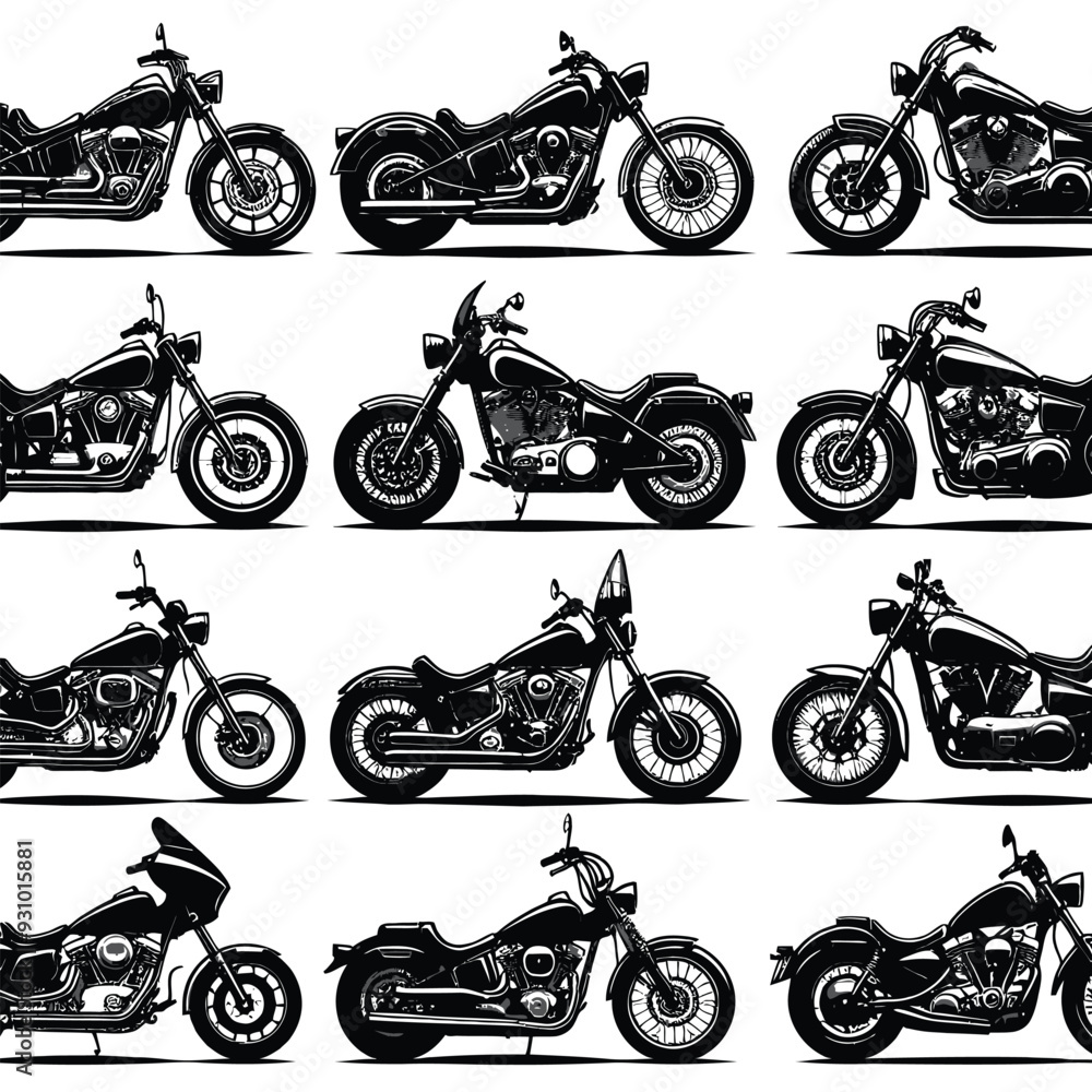 Naklejka premium motorcycle shiloute 1.eps