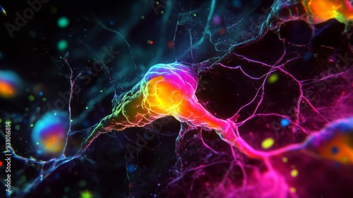 Wallpaper Mural Abstract Vibrant Cell Network Torontodigital.ca