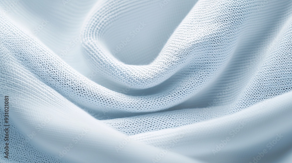 Organic cotton fabric, close-up of texture, 3D illustration Organic cotton fabric, close-up of texture, 3D illustration