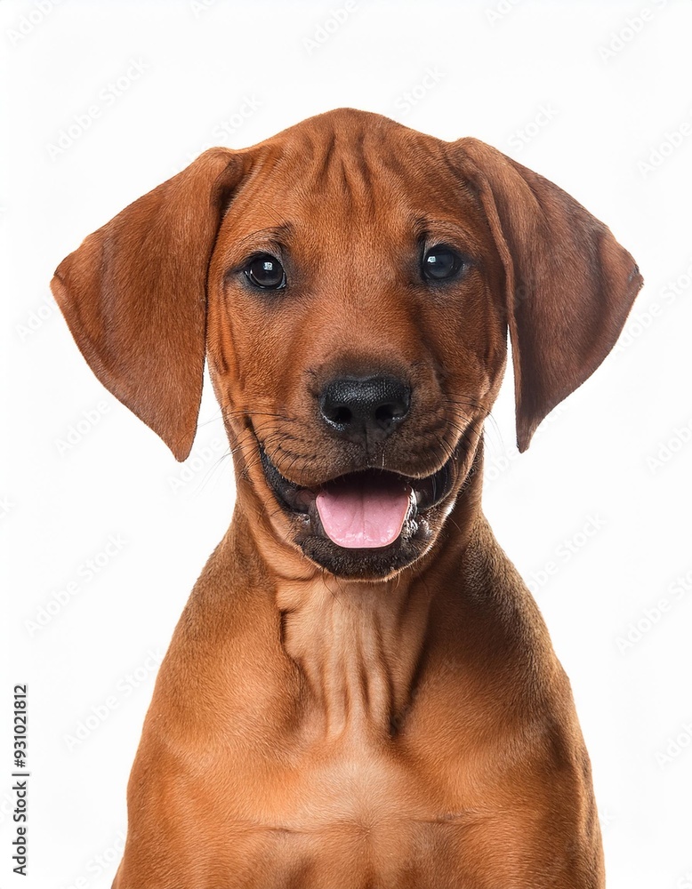 笑顔のローデシアン・リッジバックの子犬のポートレート(Portrait of a smiling Rhodesian Ridgeback puppy on white background)
笑顔のローデシアン・リッジバックの子犬のポートレート(Portrait of a smiling Rhodesian Ridgeback puppy on white background)