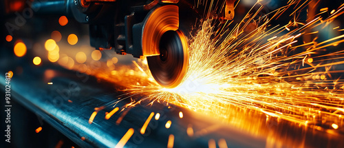 grinding sparks in a heavy metal background