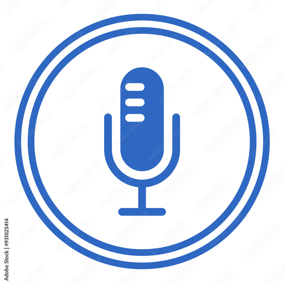 Microphone icon. Voice message, voice recorder, Voice Message icon modern flat vector blue color design on white background . Voice chat icon. Podcast Microphone. Audio message Microphone icon. Voice message, voice recorder, Voice Message icon modern flat vector blue color design on white background . Voice chat icon. Podcast Microphone. Audio message