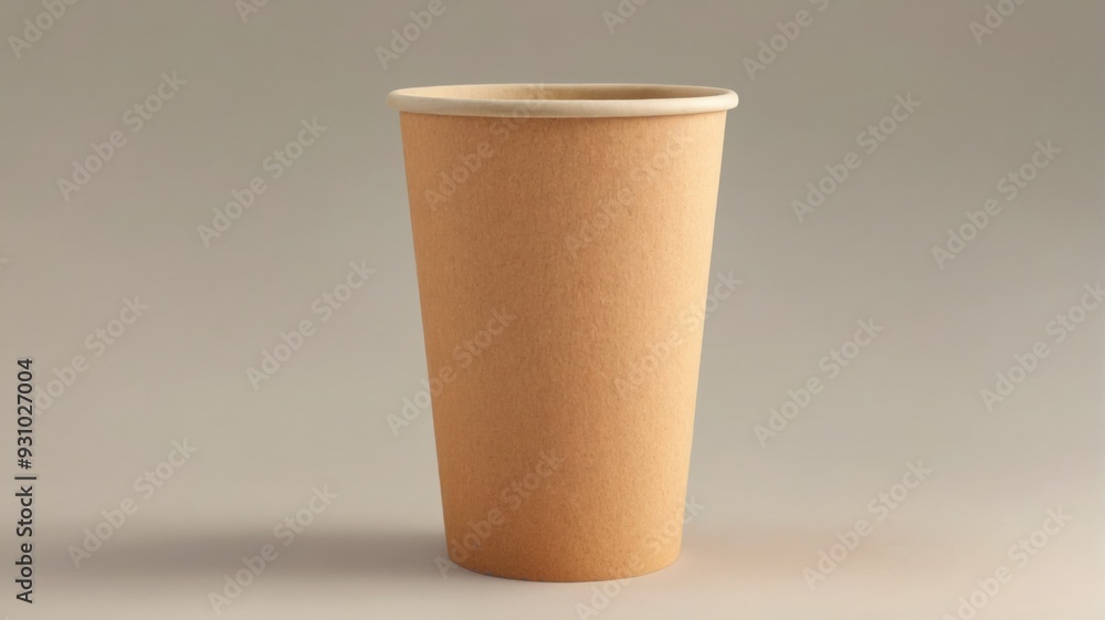Brown paper cup white rim appears to be A simple brown paper Brown paper cup white rim appears to be A simple brown paper