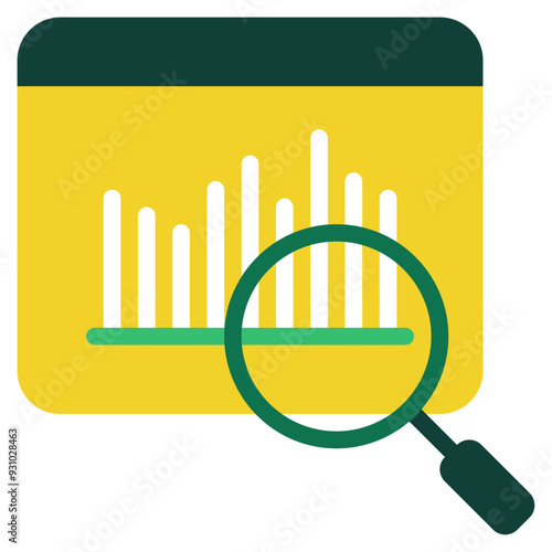 Analysis Business management icon illustration 