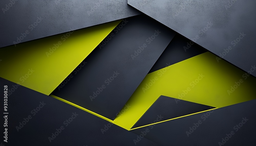 Abstract geometric background with black and yellow shapes. Abstract geometric background with black and yellow shapes.