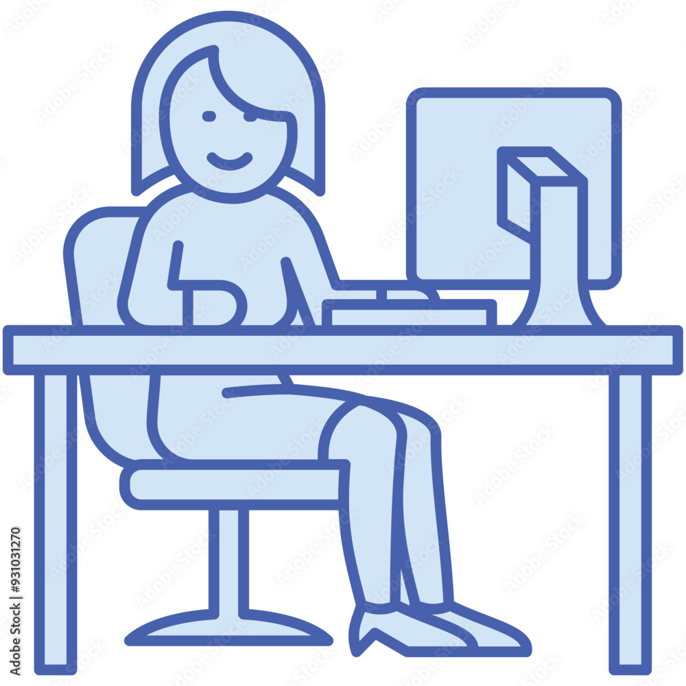 Fototapeta premium Workplace Icon