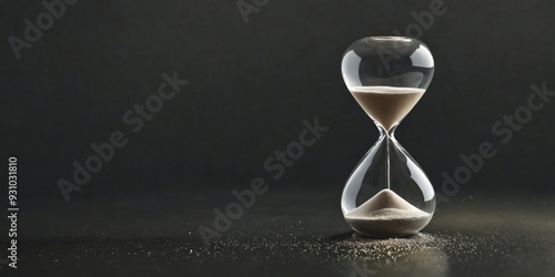 Wallpaper Mural Close-up hourglass black surface made transparent glass has Hour Torontodigital.ca