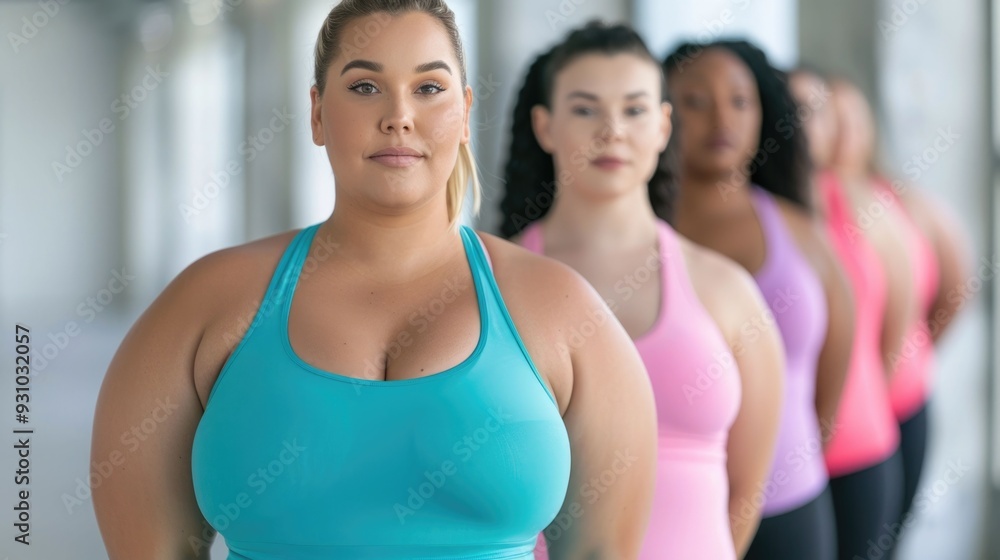 Photograph showcasing diverse individuals of all shapes and sizes engaged in inclusive fitness activities promoting body positivity and a healthy active lifestyle Photograph showcasing diverse individuals of all shapes and sizes engaged in inclusive fitness activities promoting body positivity and a healthy active lifestyle
