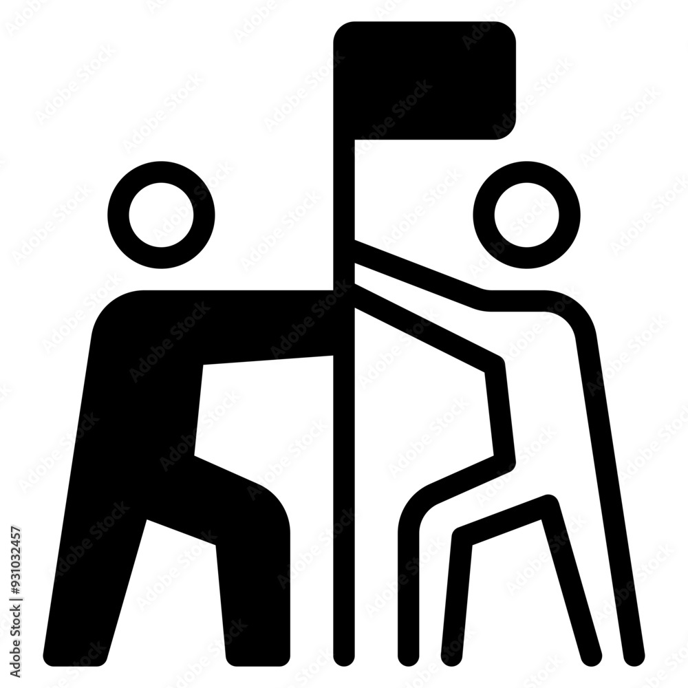 Teamwork Business management icon illustration Teamwork Business management icon illustration
