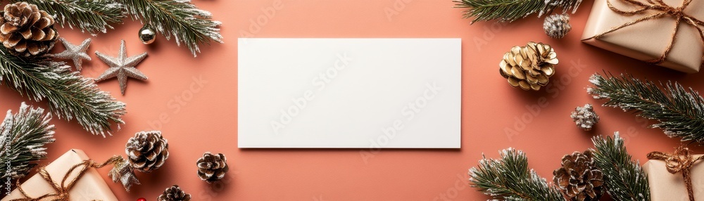 Christmas Mockup:  Blank Canvas for Holiday Greetings 